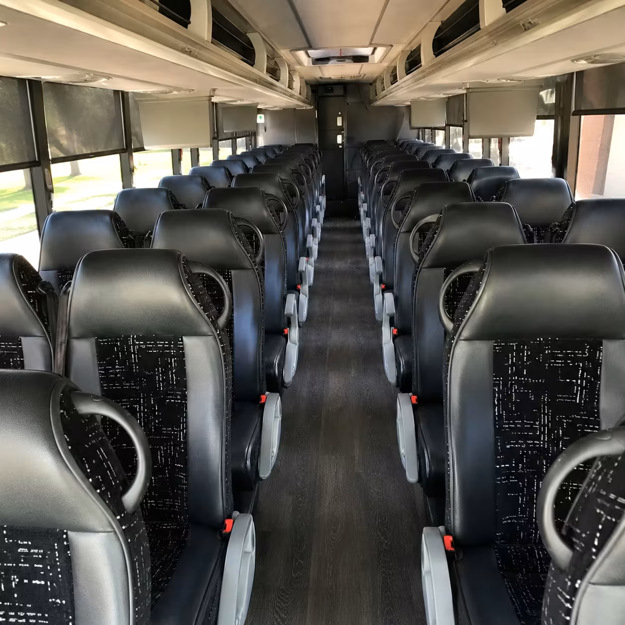 56 passenger charter bus inside