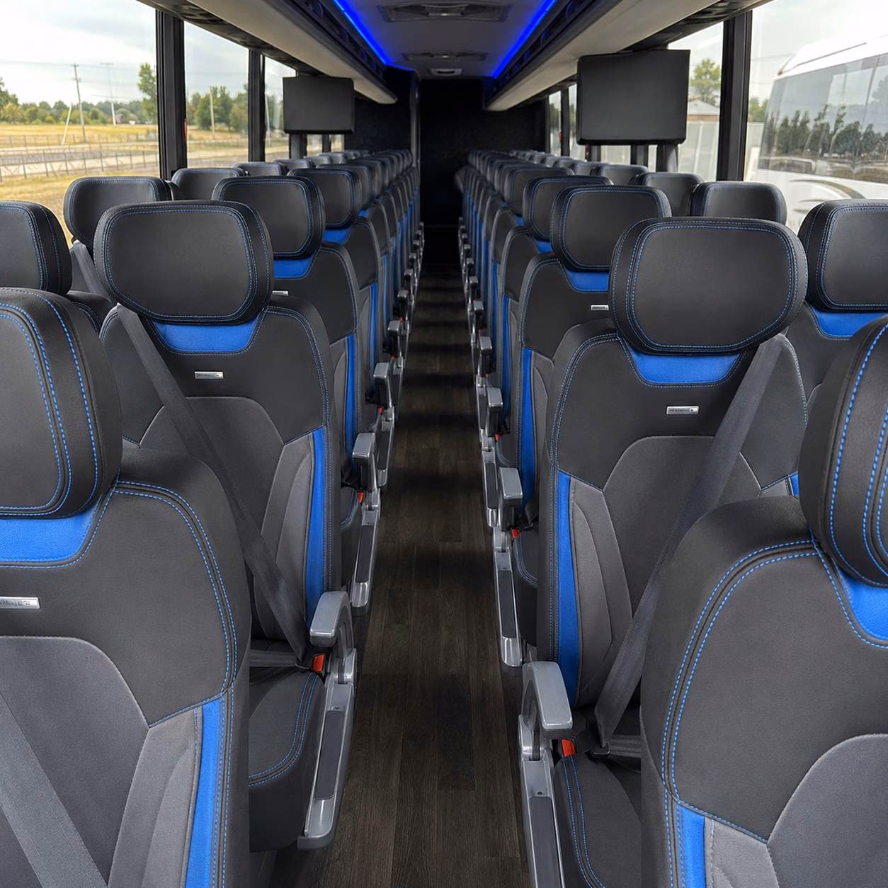 long distance government and military charter buses from edison